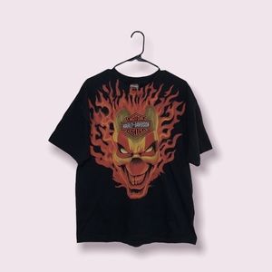 2009 XL Harley-Davidson Flaming Clown T-Shirt